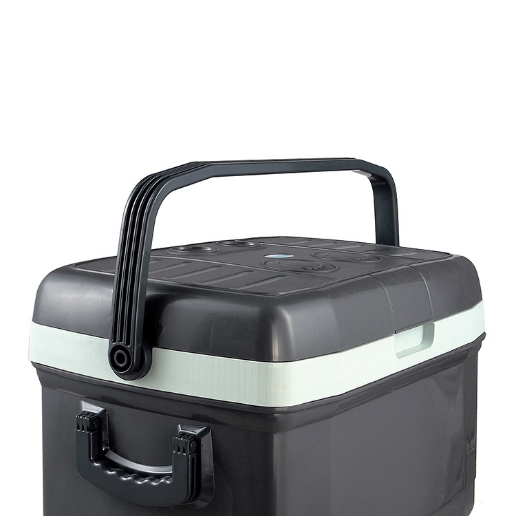 Nueva 45L acampar al aire libre refrigerador del coche portátil casa coche de doble uso ruedas Caja de Refrigeración y Calefacción de gran capacidad pequeño refrigerador