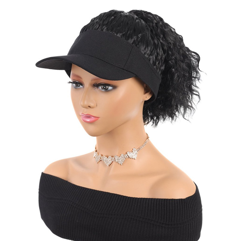 Amazon Cross-Border Supply Creative Wig Baseball Hat Hip-Hop Sunshade Golf Hat Funny Duck Tongue Sun Hat