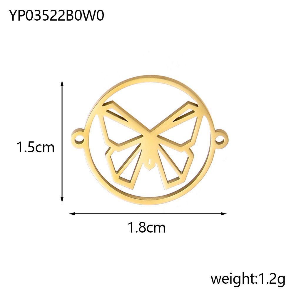 2g Weight Pendant Jewelry Making Type DIY Ornament Accessories Classification 1 Piece Quantity 304 Stainless Steel Material Dragonfly, Butterfly Pattern All Seasons Season Plating Design Basic, Simple Style Style 1 Piece 304 Stainless Steel Dragonfly Butterfly Pendant 10