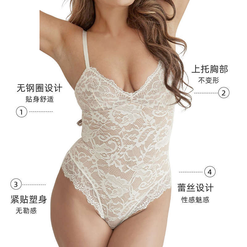 Amazon verano nuevo cuerpo unido ropa de encaje damas se reúnen ropa interior cinturón de cuerpo unido