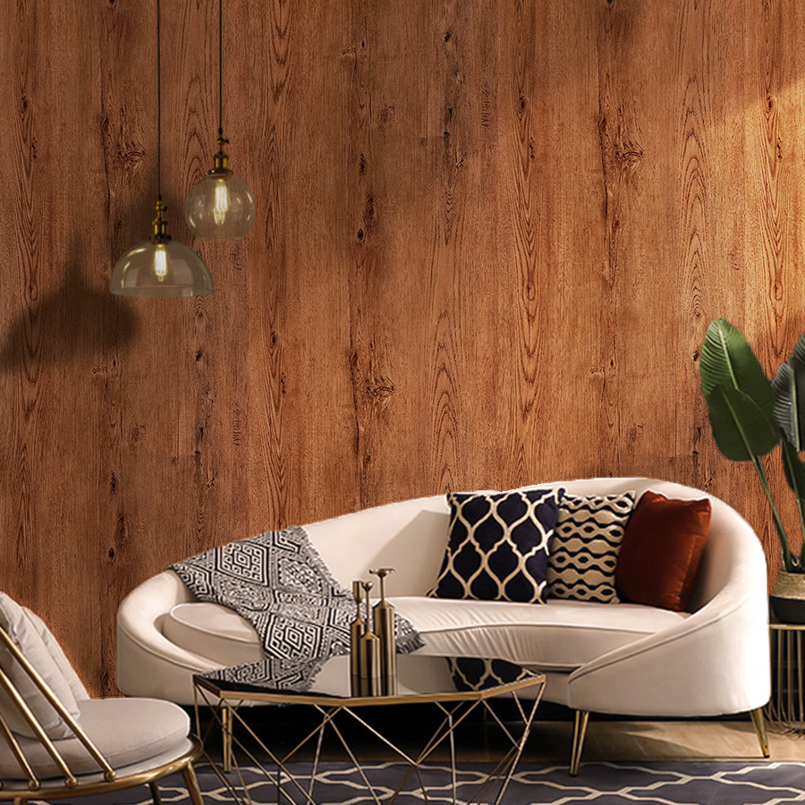 Rotbraune Holzoptik Klebefolie Für Wandgestaltung Und Möbel_voghion.com