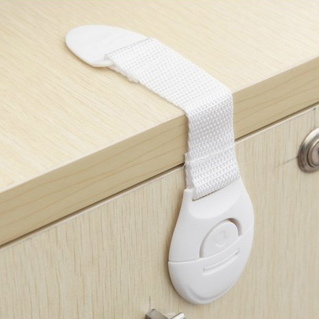 Baby Multifunctional Fabric Belt Lock Infant Safety Lock Children Hook Lock Drawer Plastic Toilet Lock Cabinet Door Refrigerator Lock