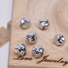 新款不规则925银陨石珠ins风手串配饰手工穿绳半成品项链diy配件