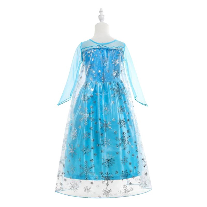 2022 Frozen princesa vestido de la Reina Elsa vestido de los niños vestido de la muchacha Elsa vestido de malla