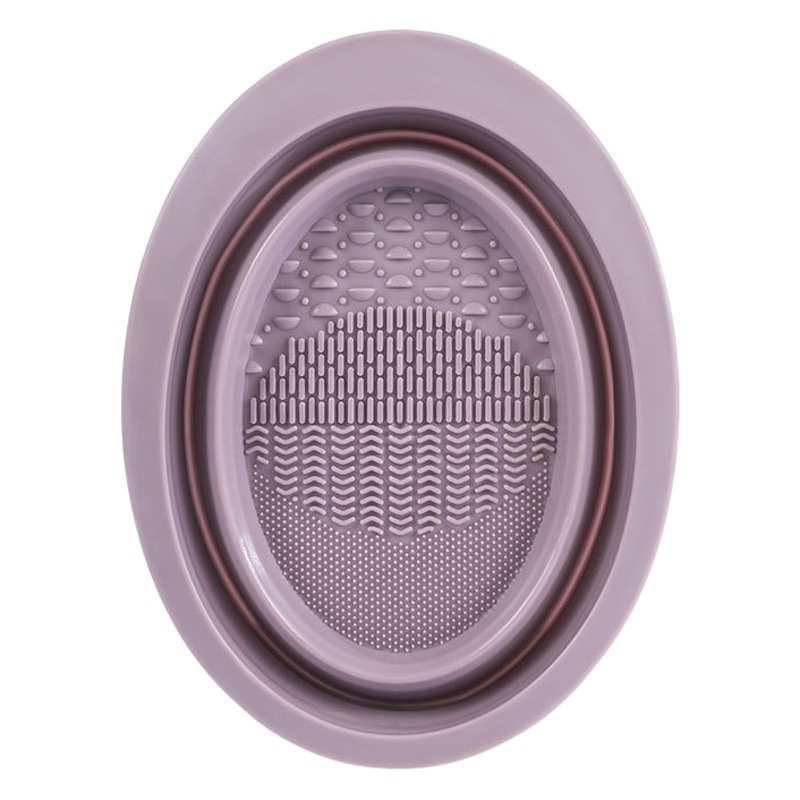 Juego de tres piezas para limpiar brochas de maquillaje, borla para polvos, almohadilla, tazón de limpieza de silicona, herramienta de esponja de belleza, red de secado, belleza.