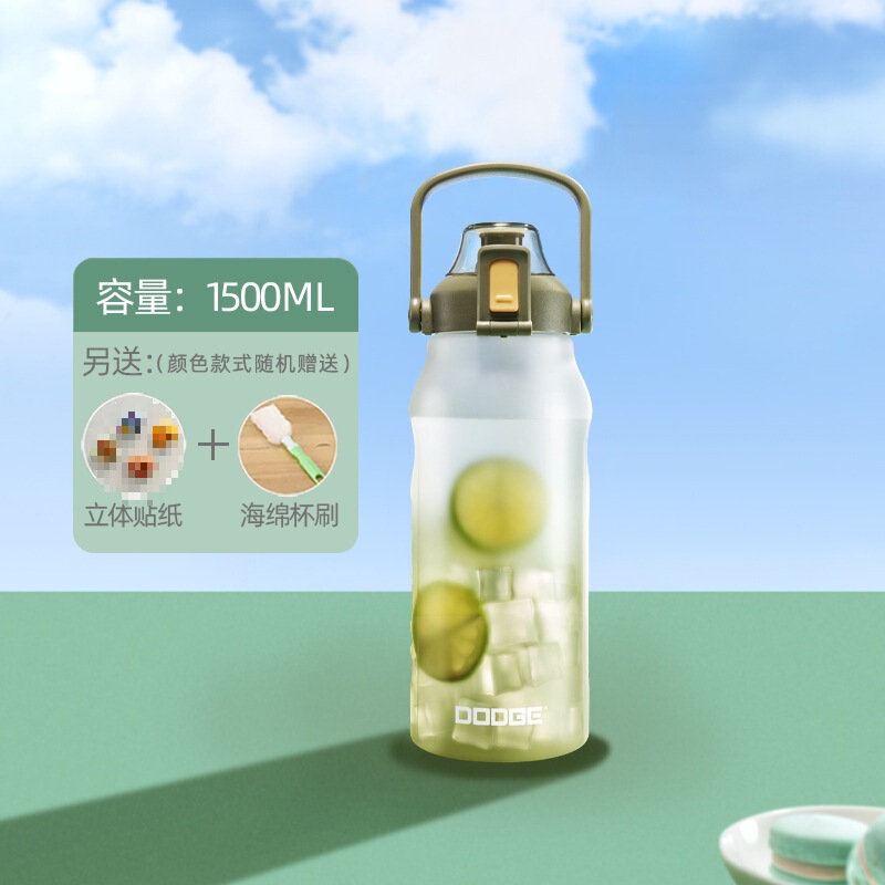2025新款水杯大容量便携磨砂塑料杯子儿童吸管耐高温学生运动中式|undefined
