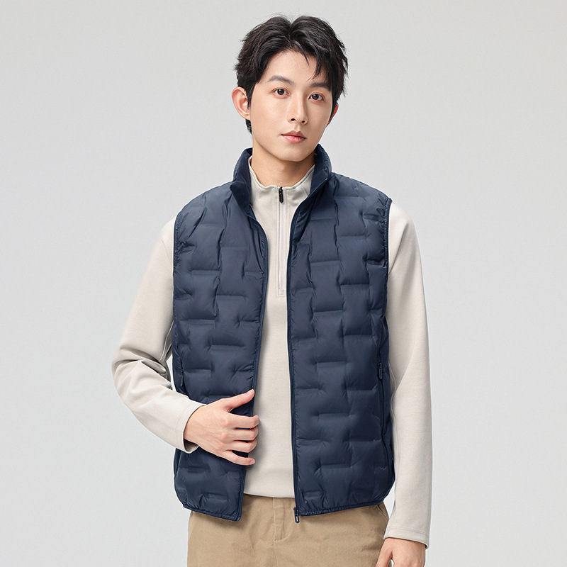 Cross-border live streaming down and duck down vest, warm, stand-up collar, sleeveless, casual, unisex, lightweight inner layer vest Cross-border live streaming down and duck down vest, warm, stand-up collar, sleeveless, casual, unisex, lightweight inner layer vest