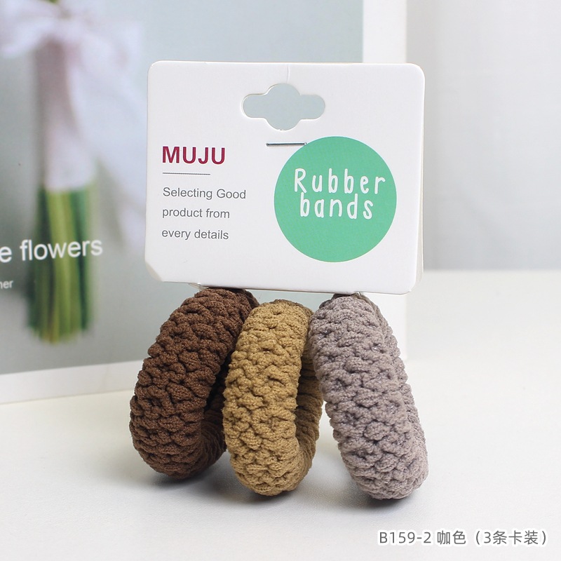 [Carga de tarjeta] sensación de alto nivel coreano de cabello de código de barras de moda de alta elasticidad de cabello anillo de cabello correa de cola de caballo