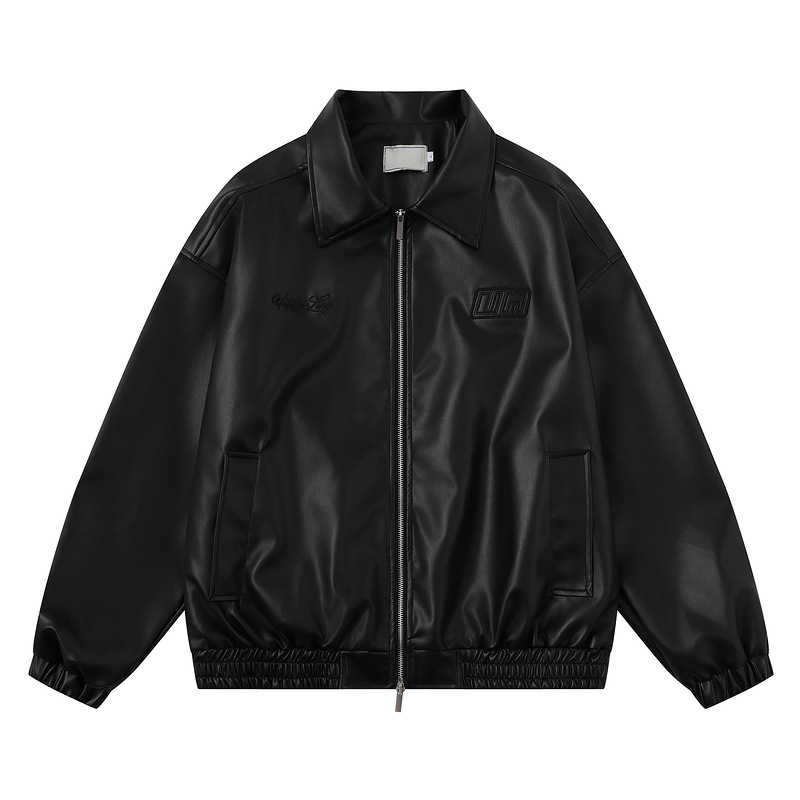 American-Style Waterproof Motorcycle Leather Jacket for Men, 2026 Spring Trendy High Street Brand, Cool Pu Leather Jacket, Couple's Casual Outerwear American-Style Waterproof Motorcycle Leather Jacket for Men, 2026 Spring Trendy High Street Brand, Cool Pu Leather Jacket, Couple's Casual Outerwear
