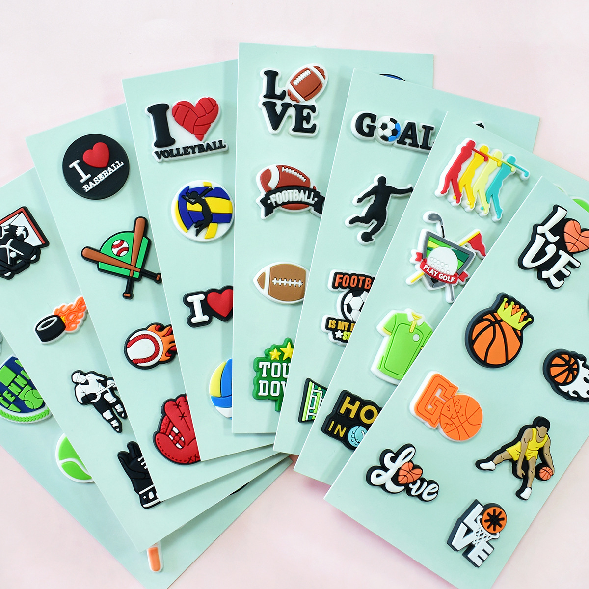 Cross-border Amazon Hot Ball Sports Series Shoes Flower Hole Shoes Accessories DIY Personalized Soft Rubber Shoe Buckle Accessories