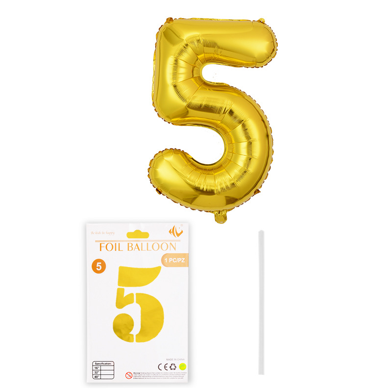 Globo digital de 16 pulgadas tapa dura tarjeta de papel de embalaje independiente película de aluminio Globo Decoración de fiesta de cumpleaños papel de aluminio al por mayor