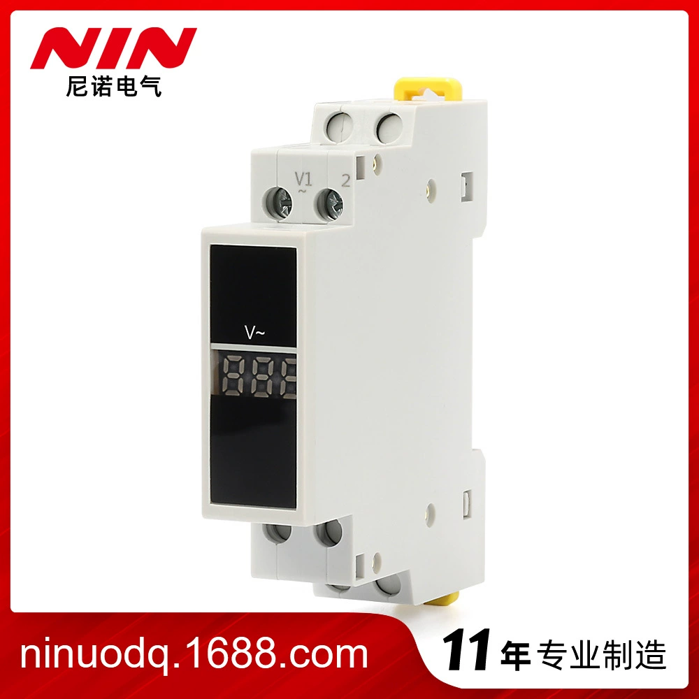 Тип одиночный вольтметр рельса цифрового дисплея Нино Электрический мини 80-вольтметр 500В
