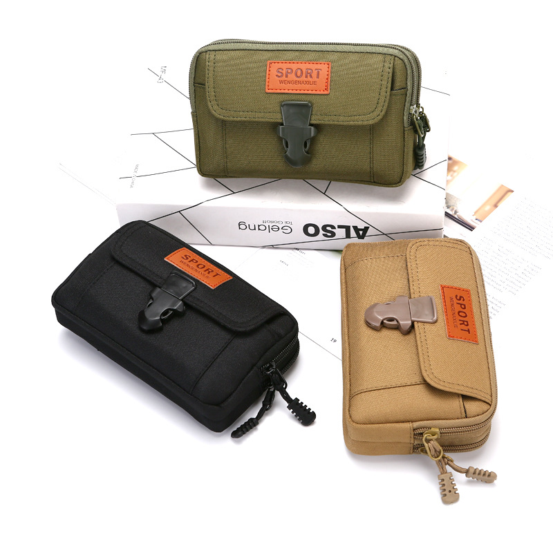 Oversized mobile phone waist bag multi-functional belt waist bag construction site work waist hanging mobile phone bag Oxford cloth waist bag wholesale