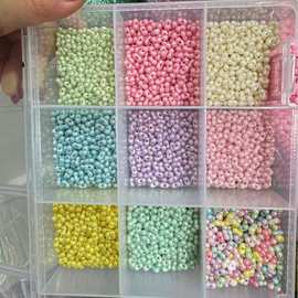 珠光花生珠小米珠3*6珠光幻彩效果串珠散珠手工DIY饰品配件材料手