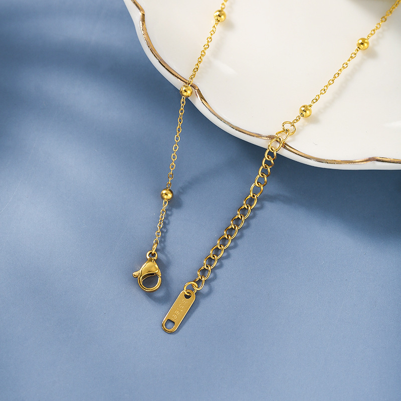 Acero de titanio 18K oro amor tobillera mujer ins estilo nicho diseño sentido nuevo Mori simple nuevo en forma de corazón Accesorios