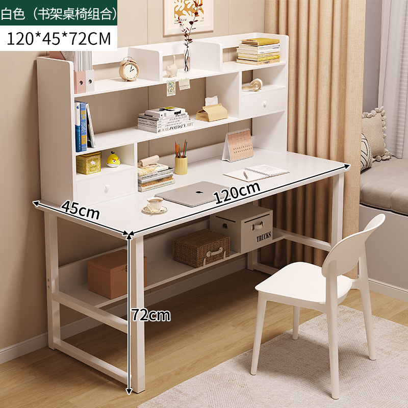Escritorio de habitación dormitorio escritorio de escritorio de casa de alquiler pequeño escritorio simple rectangular de doble capa escritorio de computadora de oficina