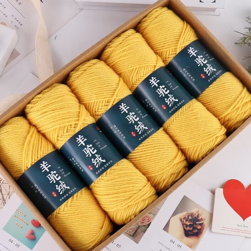 Alpaca wool sweater cotton thread 100g knitted medium thick wool hand knitted cardigan diy coat scarf sweater wool