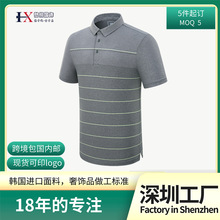 高弹速干高尔夫服装短袖T恤男golf运动球衣服翻领polo衫男装上衣