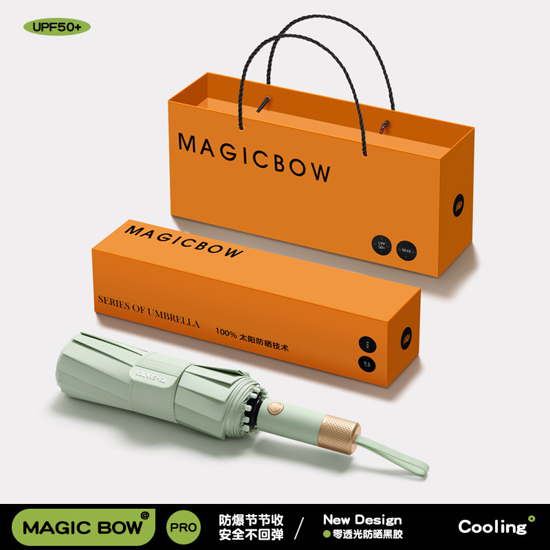 Safety-Style Fully Automatic Men's Double Sunshade Umbrella with 72 Bones, Rain or Shine, Large Size, Customized Logo