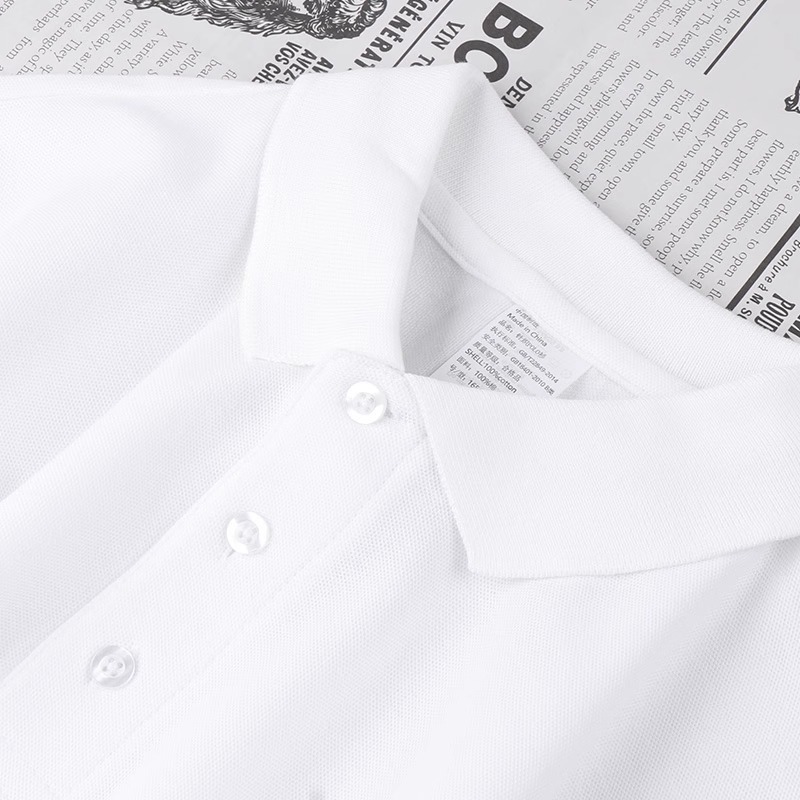 220g Heavyweight Polo Shirt Custom-Made Pure Black Pure Cotton Lapel Business Short-Sleeved Men's Summer T-Shirt Solid Color Casual