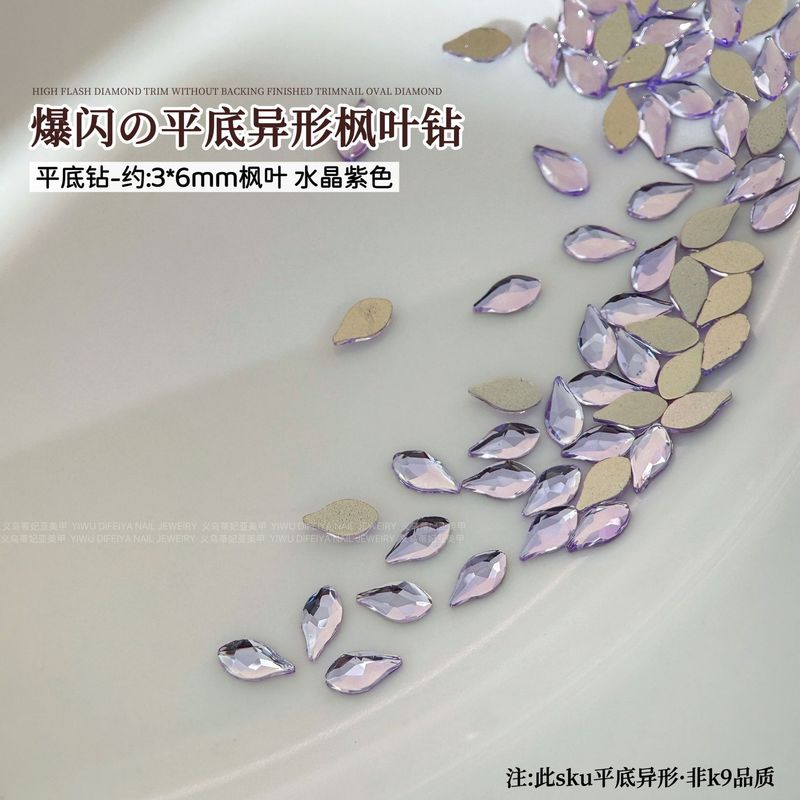 新款拼蝴蝶美甲钻爆闪K9平底钻混款材料包华子切爱心水滴异形钻|undefined