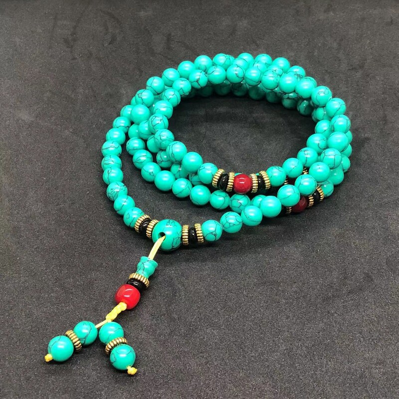New Buddha beads 108 turquoise bracelet Xizang optimized turquoise bracelet tourist attractions men's and women's jewelry wholesale New Buddha beads 108 turquoise bracelet Xizang optimized turquoise bracelet tourist attractions men's and women's jewelry wholesale