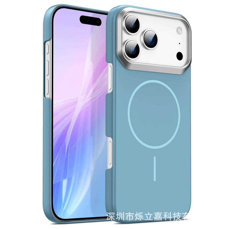 适用iphone17PROMAX金甲PC磁吸手机壳苹果16肤感磨砂15防摔保护套|undefined