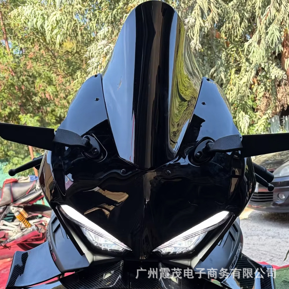 Compatible with CFMOTO 675SR-R 675sr modified integrated windscreen hood, same style as Ducati V4, non-destructive direct fit