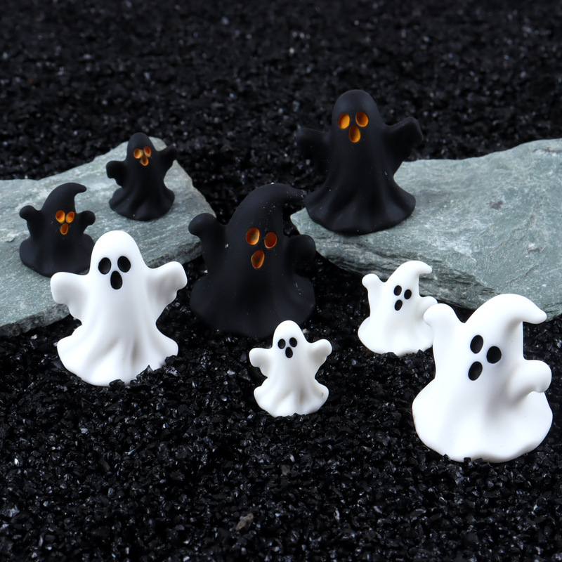 Cross-Border Resin Small Accessories Halloween Ghost Series Cute DIY Jewelry Accessories Cream Glue Mobile Phone Case Hairpin