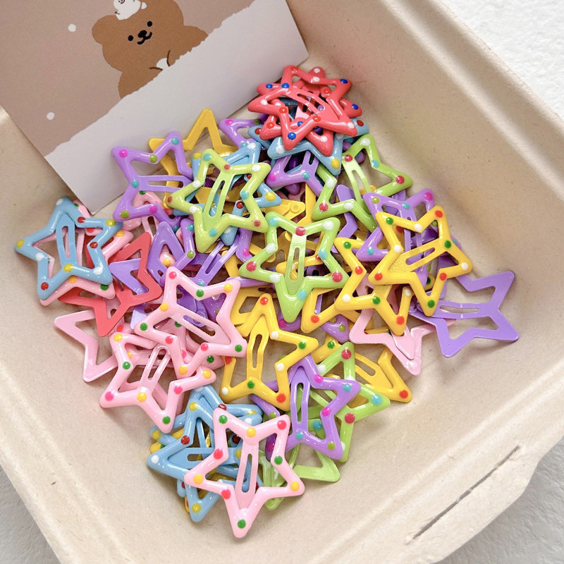 Estrellas de dopamina pinzas de cabello pentagonal pinzas de cabello de chiquita vitales princesa pinzas de cabello de peluche pinzas de cabello