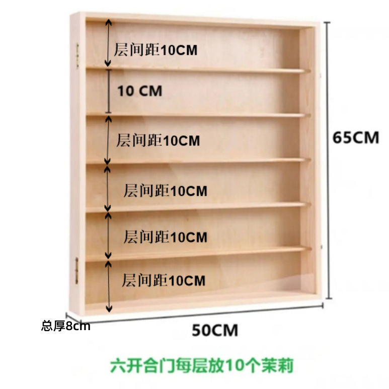 アクリルフィギュア展示棚バブルマットブラインド箱収納棚モリー人形収納展示棚壁掛け可