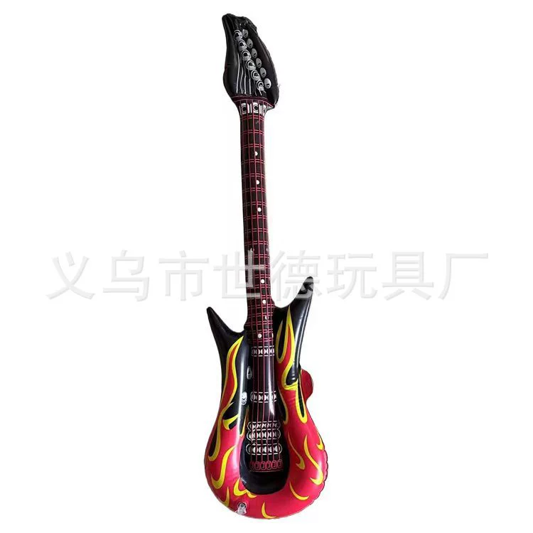 Inflatable Musical Toy Set, PVC Instruments (Guitar, Microphone, Sax), Multi-size Options