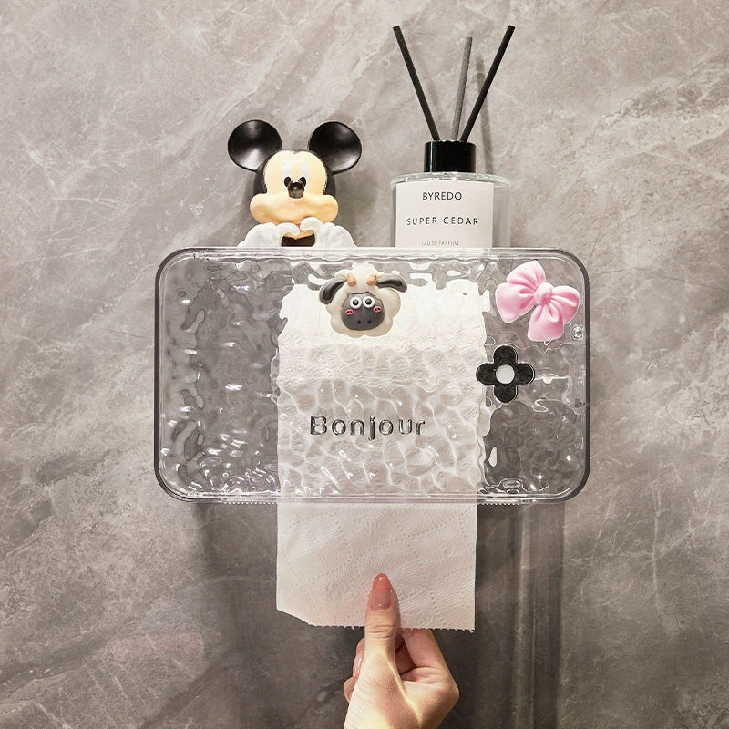 Туалет туалетная коробка для туалетной бумаги Настенная рамка для хранения туалетной бумаги без перфорации