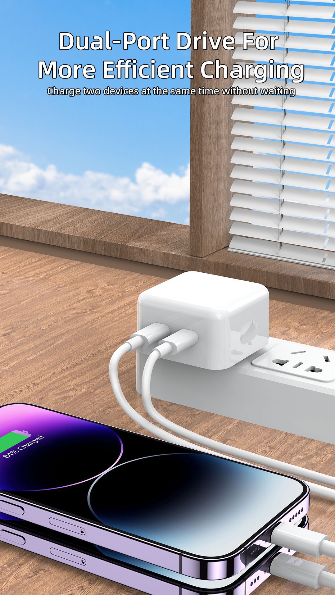 Suitable for Apple iPhone 14 Pro Max mobile phone charger with PD40W European and American standard dual C-port fast_voghion.com