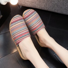 C 78301 Linen thick sole couple slippers ������������Ь