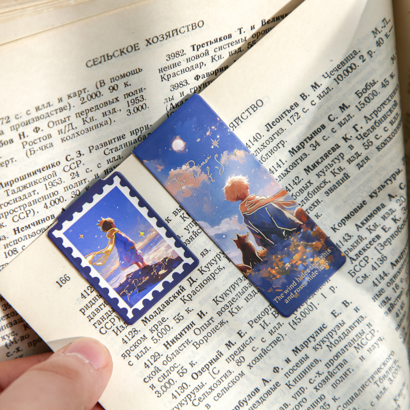 Mr. Paper Magnetic Bookmarks Viajes al Universo Serie de personajes originales Ilustración de estudiantes de lectura Magnetic Bookmarks