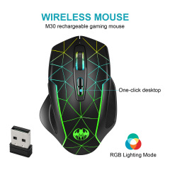 ワイヤレス充電発光ゲームマウススリープ防止自動移動カーソル防止コンピュータロック画面2 in 1マウス