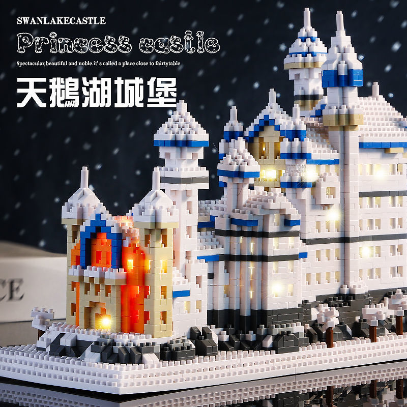 Compatible con ladrillos LEGO, juguetes educativos para niños de montaje difícil e enorme, empalme de regalo para niñas del Lago de los Cisnes