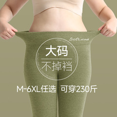 大きいサイズの徳の絨毯の絹糸のウールの保温の秋のズボンの女性の冬の厚い無痕の高い腰の中は大きいサイズのレギンスの綿のズボンを着ます。
