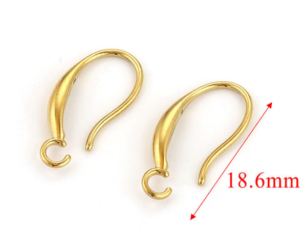 ステンレス鋳造耳フックソフトイヤリングはチタン鋼欧米で流行しているDIYアクセサリーの手作りを調節できる