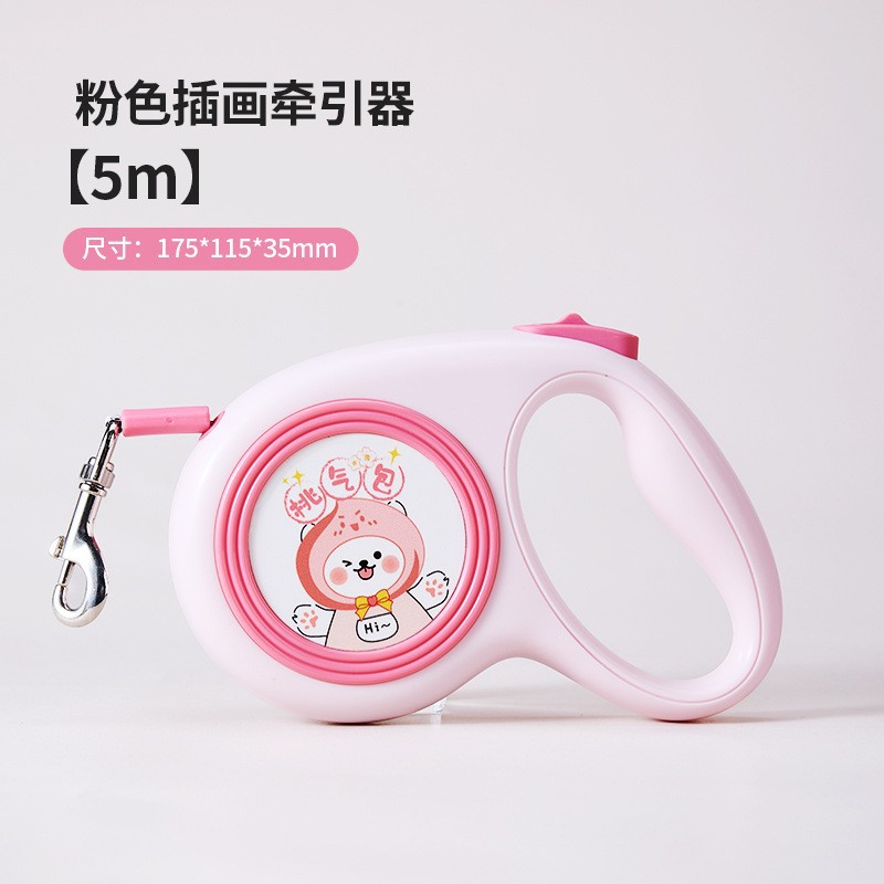 Correa retráctil automática para perros, cuerda para pasear perros pequeños y medianos, arnés para perros y gatos, cadena para cachorros Teddy, venta al por mayor transfronteriza