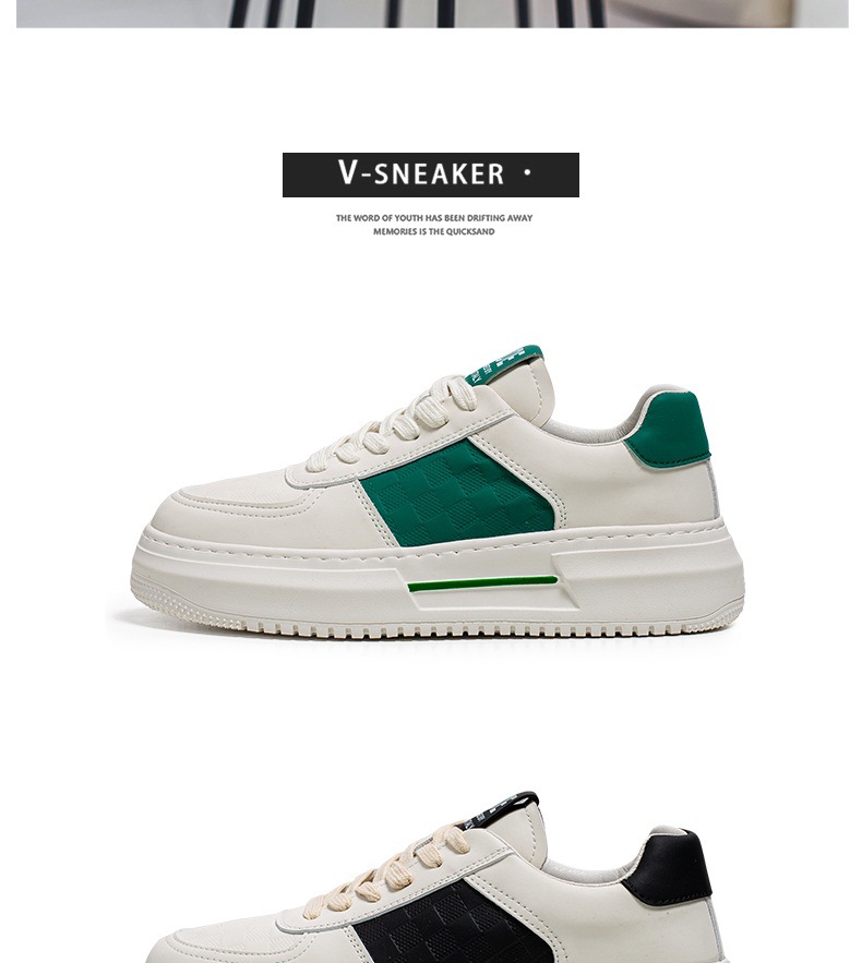 ShoeGlobe Herrenschuhe Herbst/Winter 2025: Modische, weiße Freizeitschuhe mit dicker Sohle – trendige und vielseitige High-End-Sportschuhe._voghion.com