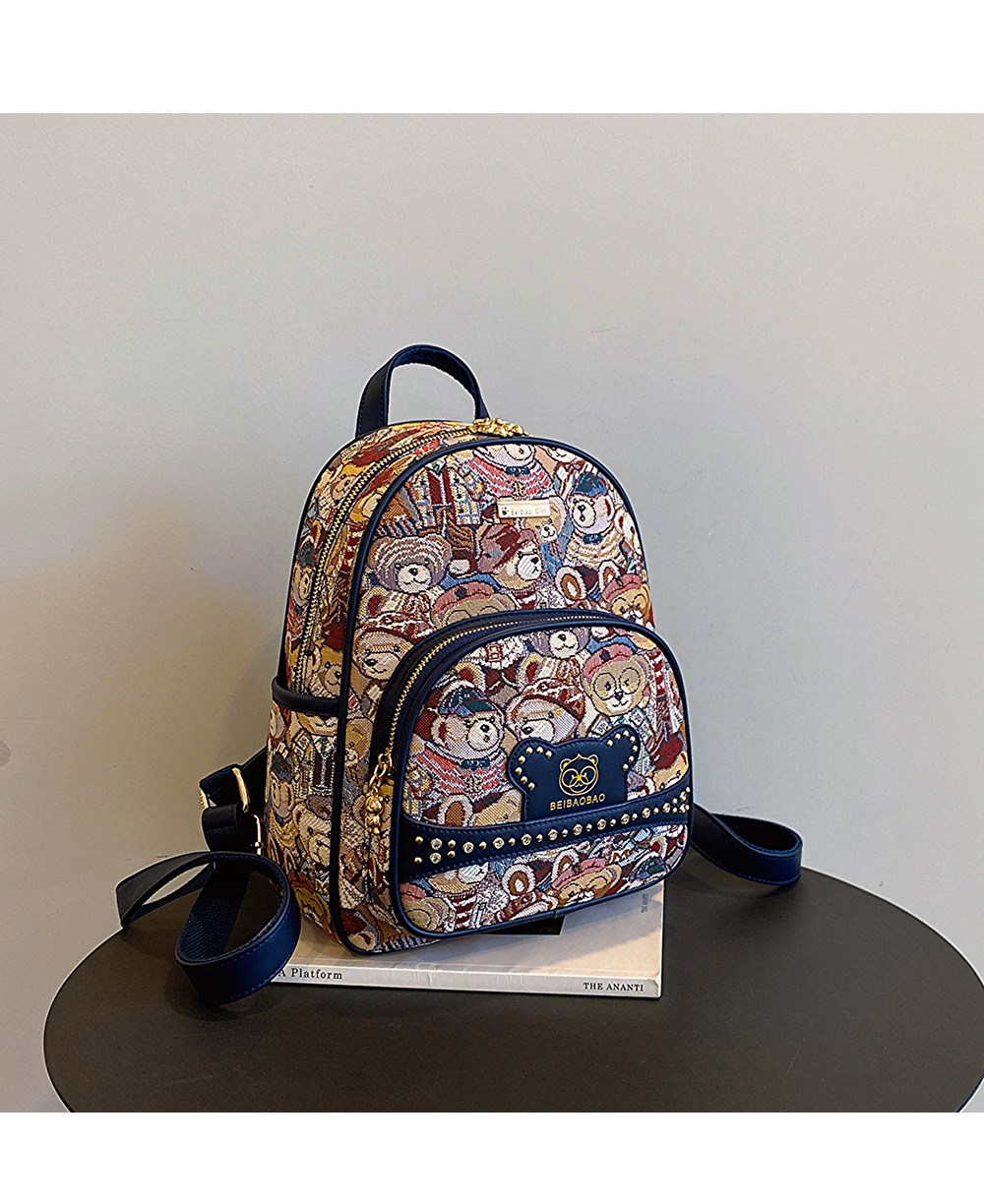 backpack women 2024 new fashion women's bag niche canvas bag casual small schoolbag_voghion.com