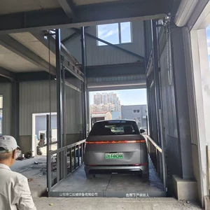 Small car lift, elevator, hoist, guide rail type, electric hydraulic cargo lift platform, chain cargo lift