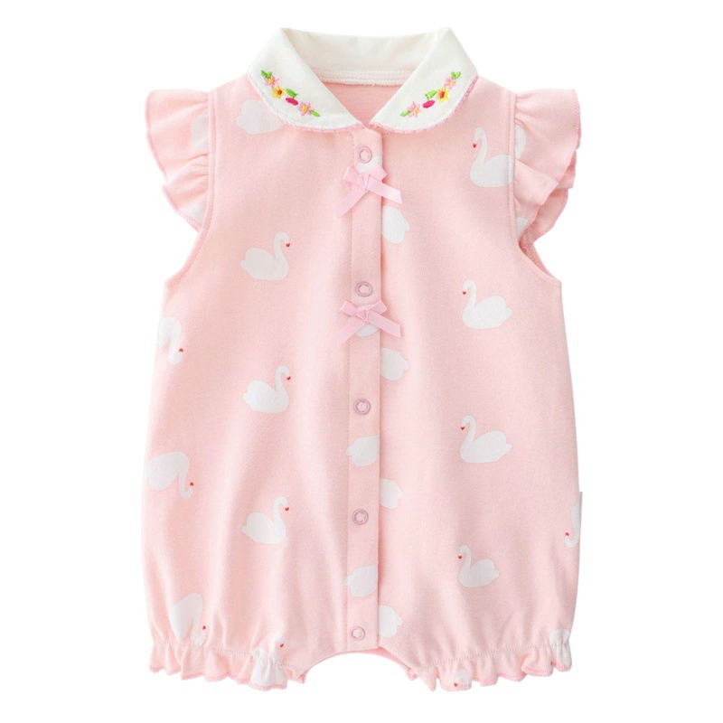 2023 летний детский комбинезон с короткими рукавами Летний альпинистский костюм маленькое сено с летающими рукавами хлопковая крутая Пижама 3-18