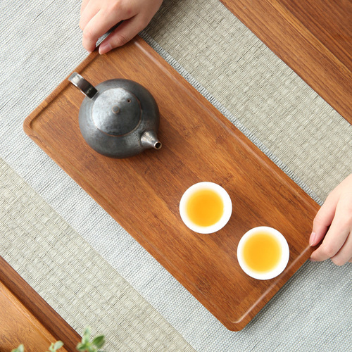 New Heavy Bamboo Japanese Creative Small Dry Tea Tray Simple Home Tray Kung Fu Tea Set Tea Sea