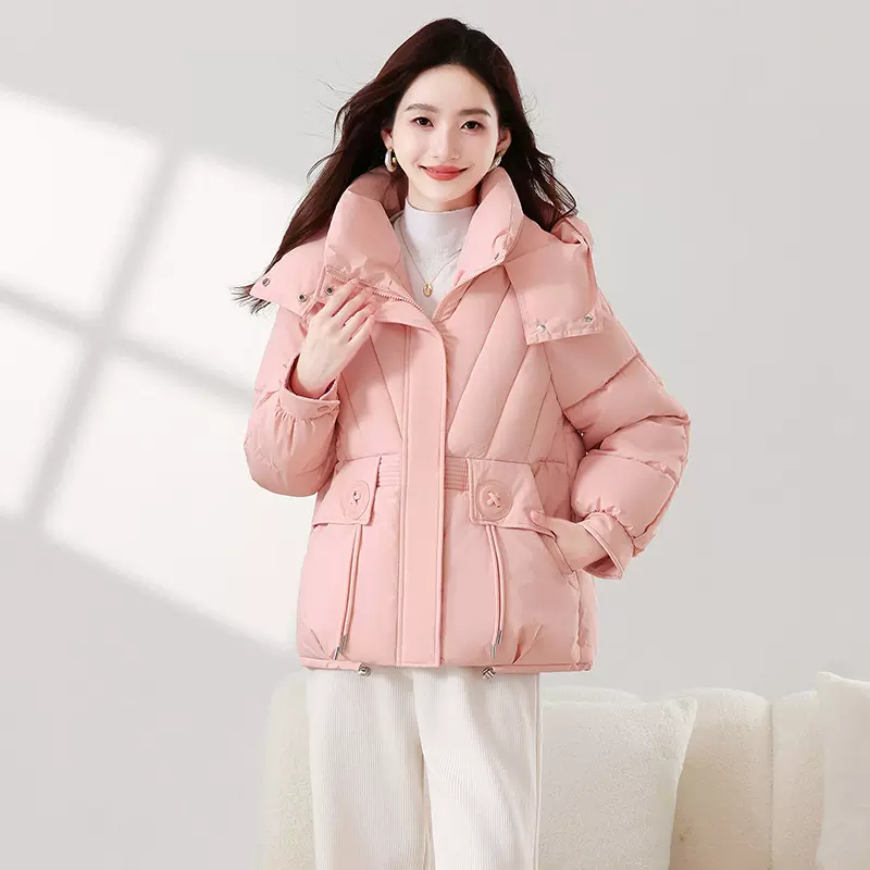 新款连帽韩版羽绒棉服女2025宽松短款冬季棉服面包服棉衣女高级感