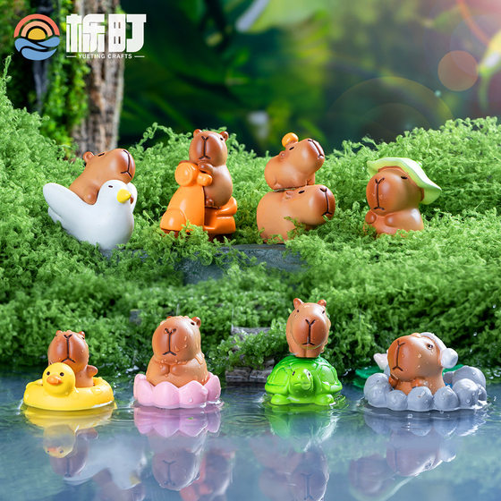 Micro-landscape Creative Cute Capybara Small Doll Blind Boxed Accessories Car Desktop Small Ornaments