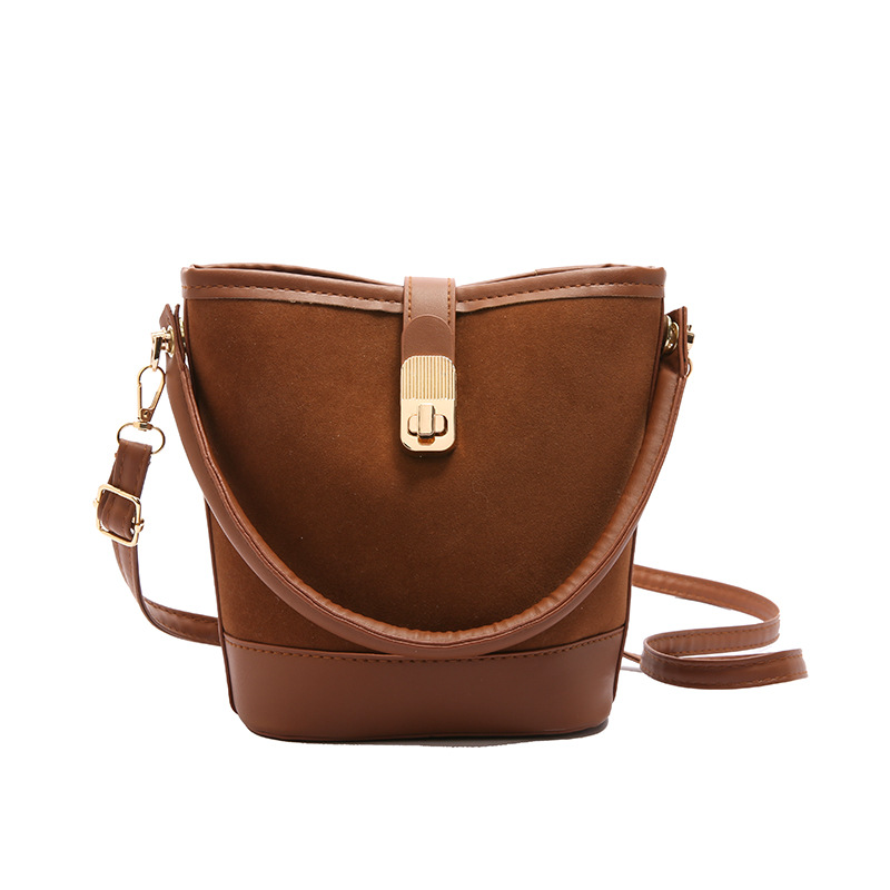 Bolso de invierno para mujeres 2024 nuevo estilo retro simple nicho de moda diseño de hombro mochila de moda moda bolso de cubo portátil