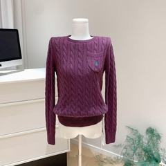 【赋绅】2025秋季新品 紫色圆领修身针织衫女初秋新款长
